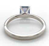 Platinum 1.03 Carat Ceylon Blue Genuine Natural Sapphire Solitaire Ring (#J7319)
