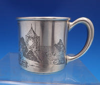 Nursery Rhyme by Blackinton Sterling Baby Cup GW #5624 with Birth Record (#8278)