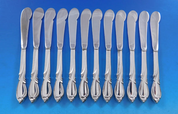 Rhapsody New by International Sterling Silver Butter Spreader HH Pad Set 12 pcs