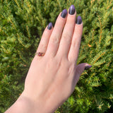 Victorian 10k Rose Gold Genuine Natural Garnet Belcher Ring Size 7 (#J7071)