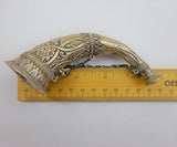 English Sterling Tussie Mussie Posey Posy Holder with Agate Circa 1875 (#J1277)