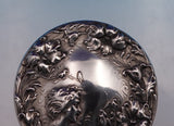 Foster Bailey Sterling Silver Glass Dresser Jar w/Art Nouveau Woman (#9151)