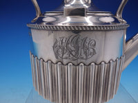 Victorian English Silver Tea Kettle with Wood Handle and Finial (#4269)