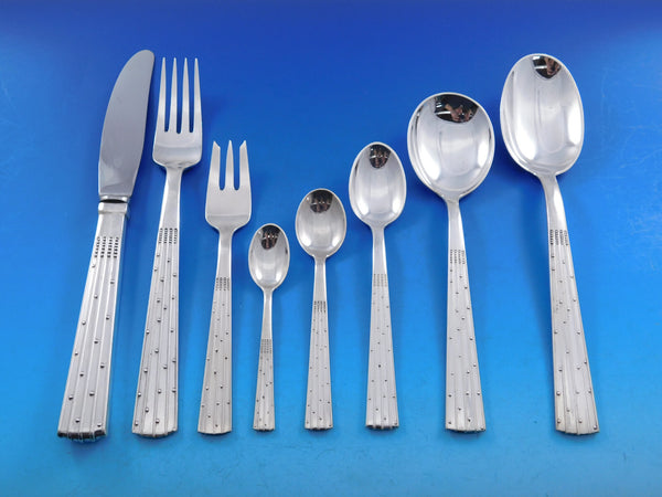 Champagne by Orla Vagn Mogensen Danish Sterling Silver Flatware Set 71 pieces