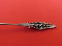 Wood and Hughes Sterling Silver Cheese Scoop 3D Leaf and Flowers GW 8"
