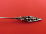 Wood and Hughes Sterling Silver Cheese Scoop 3D Leaf and Flowers GW 8"