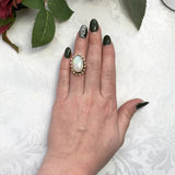 12k Yellow Gold 4.82 Carat Genuine Natural Australian Opal Ring 5.75 (#J7490)