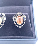 Georg Jensen Sterling 2014 Genuine Natural Smoky Quartz Earrings (#J5197)