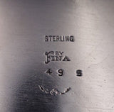 Durham Sterling Silver Serving Platter with Grapes #495 Retailed by Fina (#8375)