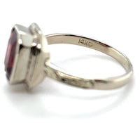 14k White Gold 1.92 Carat Genuine Natural Garnet Ring Size 6.25 (#J5819)