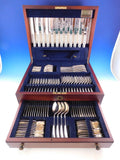 Old English by Carrs Sterling Silver Flatware Set Dinner Service 124 pcs England