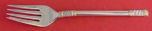 Aegean Weave Gold by Wallace Sterling Silver Cold Meat Fork 8 5/8"