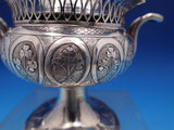 Austrian .813 Silver Sugar Bowl w/ 3-D Leaf and Flower 3 Level Finial (#8442)