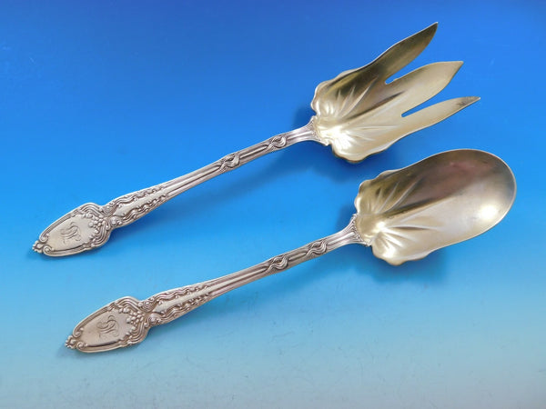 Broom Corn by Tiffany & Co. Sterling Silver Salad Serving Set Gold-Washed 10 1/4