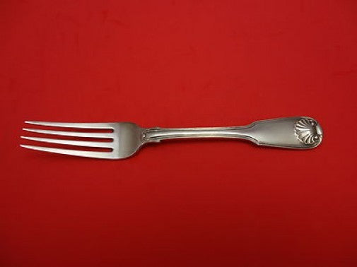 Fiddle & Shell by English Sterling Silver Dinner Fork 8"