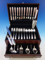 Silver Flutes by Towle Sterling Silver Flatware Set for 12 Service 58 pieces