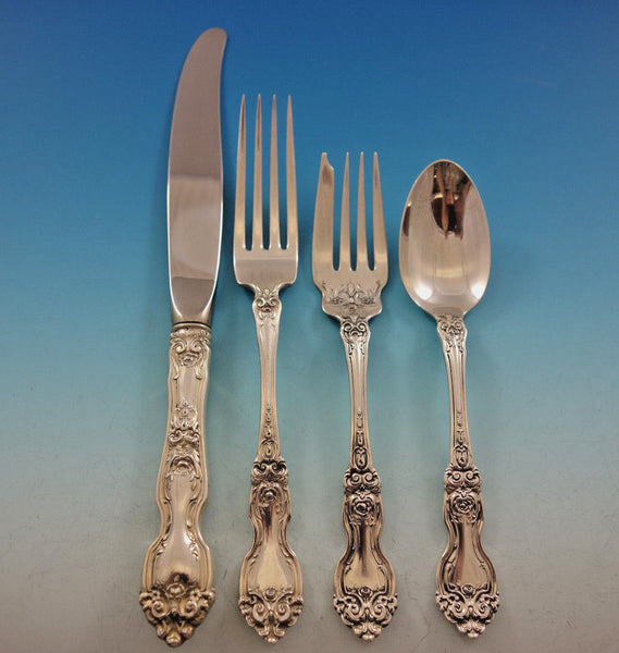 La Reine by Wallace Sterling Silver Flatware Set for 12 Service 48 pieces