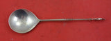 Dutch Sterling by Various Makers Preserve Spoon w/ 3-D stork handle 1928 7 3/4"