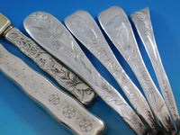 Lap Over Edge by Tiffany and Co Sterling Silver Flatware Set Service Acid Etched