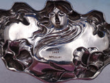 Art Nouveau by Blackinton Sterling Silver Pin Tray w/Woman #1447 5" x 3" (#7982)