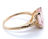 10k Yellow Gold 2.57ct Genuine Natural Morganite Ring Size 6.25 Jewelry (#J4974)