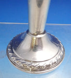 Rogers Sterling Silver Bud Vase Gadroon Border #1980 Weighted 7 1/2" x 4" #8637
