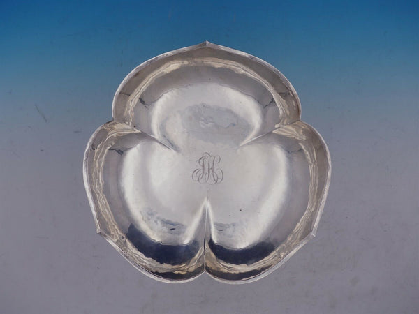 Cellini Shop Sterling Silver Fruit Bowl Handwrought Clover Shape (#4424)