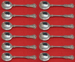 English King by Tiffany and Co Sterling Silver Gumbo Soup Spoon Set 12 pieces 8"