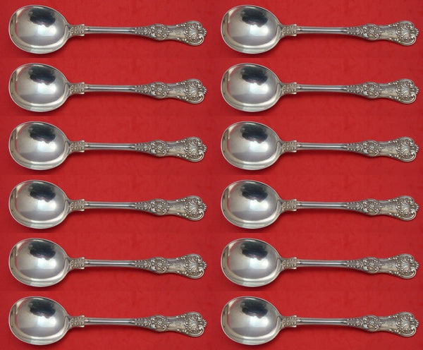 English King by Tiffany and Co Sterling Silver Gumbo Soup Spoon Set 12 pieces 8"