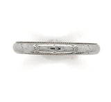 18k White Gold Wedding Band with Chevron Design Size 4.25 Ring (#J6620)