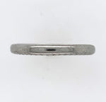 18k White Gold Band with Chevron Hand Engraving Size 5 Jewelry (#J5989)