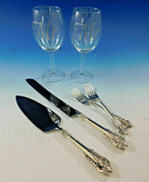 Sterling Silver Ultimate Wedding Gift Set Grande Baroque Wallace Server Glasses