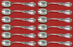 Burgundy by Reed and Barton Sterling Silver Ice Cream Dess. Fork Custom Set 12pc
