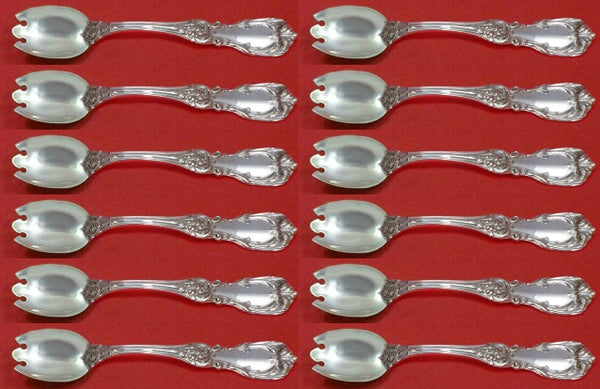 Burgundy by Reed and Barton Sterling Silver Ice Cream Dess. Fork Custom Set 12pc
