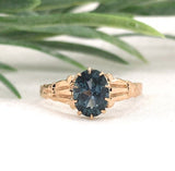 10k Yellow Gold .88ct Genuine Natural Montana Sapphire Ring Unheated (#7176)