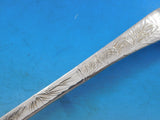 Lap Over Acid Etched Tiffany Sterling Silver Stuffing Spoon with Pine Cones 11"