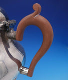 William and Mary by Atkin Brothers English Sterling Silver Tea Pot w/Wood #3662