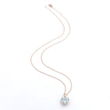 14k Rose Gold 1.73 Carat Heart Shape Genuine Natural Aquamarine Pendant (#J6728)