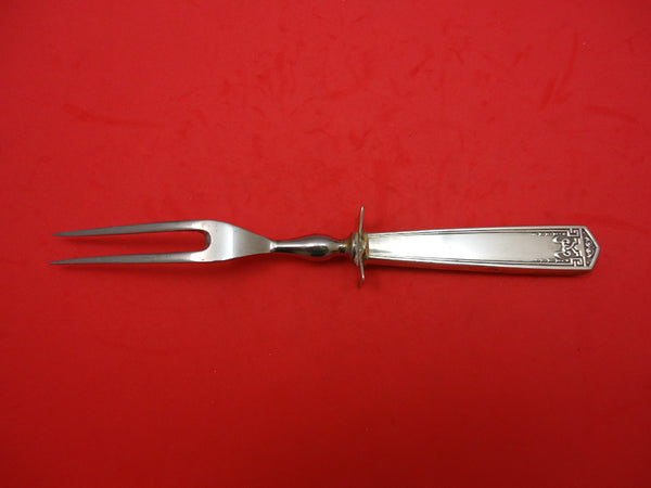 Devonshire by International Sterling Silver Steak Carving Fork 8 3/4" HHWS