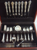 Chateau Rose by Alvin Sterling Silver Flatware Set Service Dinner Size 52 Pieces