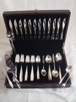 Vivant by Oneida Sterling Silver Flatware Set Service 66 Pieces Modernism Sleek
