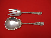 Baltimore Rose by Schofield Sterling Silver Salad Serving Set 9 1/4" 2pc Fhas