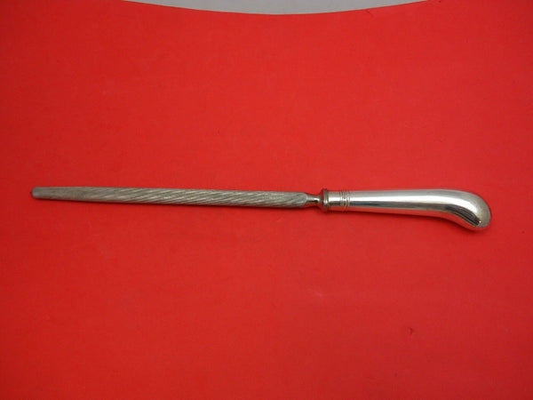 Rattail by Spaulding & Co. English Sterling Silver Roast Sharpener Hone 12 1/2"
