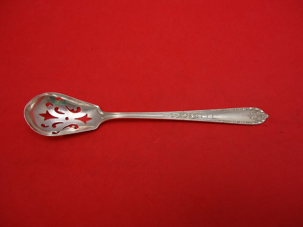 Della Robbia by Alvin Sterling Silver Olive Spoon Pierced Original 6" Silverware