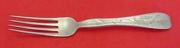 Lap Over Edge Acid Etched by Tiffany & Co. Sterling Regular Fork Brite-Cut Wheat