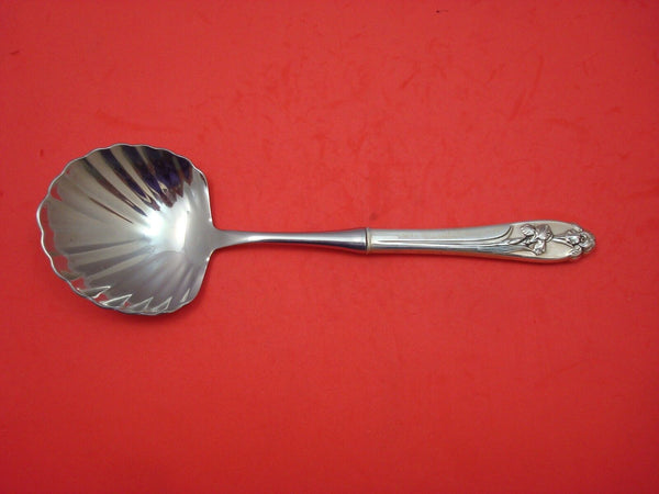 Silver Iris by International Sterling Silver Berry Spoon 10 1/2" HHWS