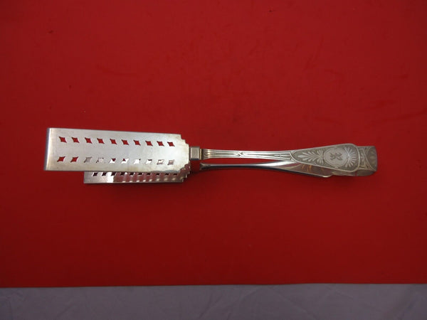 King William Engraved by Tiffany and Co Sterling Silver Asparagus Tong Yoked 11"