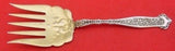 Dresden by Whiting Sterling Silver Sardine Fork 5-Tine Gold Washed 5 1/4"