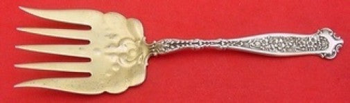 Dresden by Whiting Sterling Silver Sardine Fork Gold Washed 5 1/4"