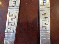 Mexico Sterling Silver Salad Serving Set 9 1/2" 2pc Hector Aguilar? Modernist